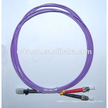Purple MTRJ-ST Duplex OM4 Cordon de fibre optique